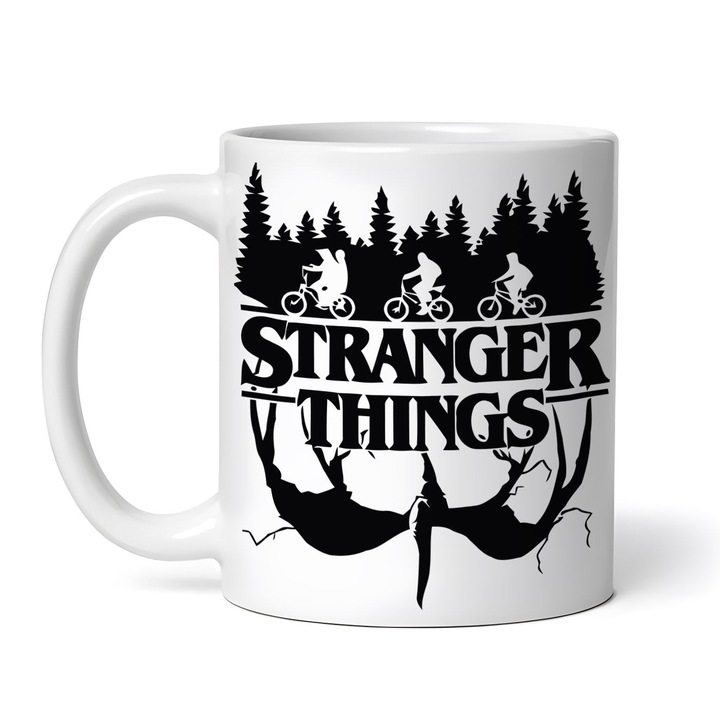 Stranger Things személyre szabott bögre, kerámia, 330ml, fehér
