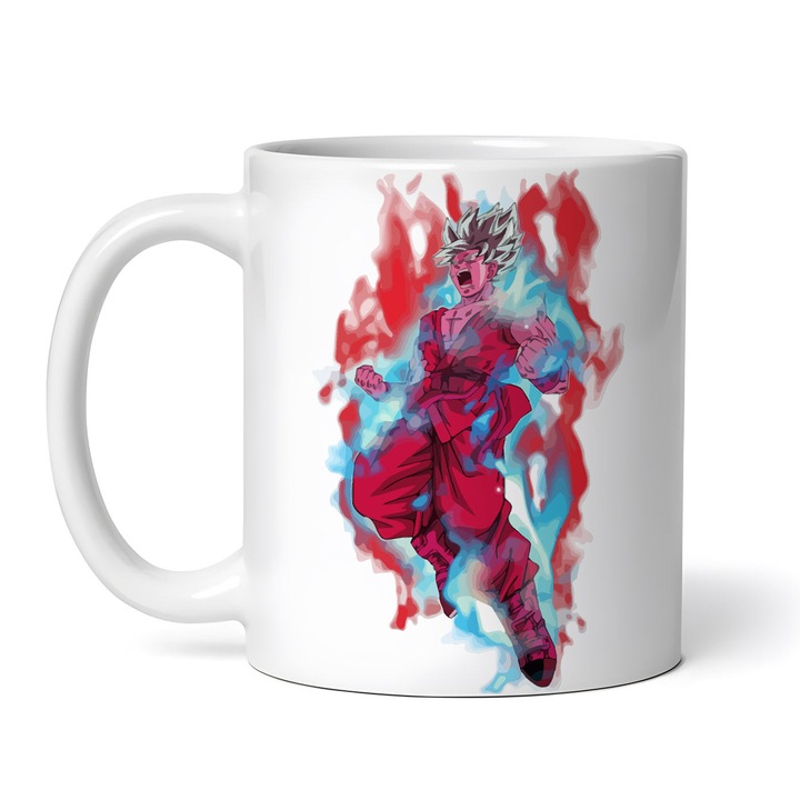 Cana alba personalizata, Dragon Ball Goku ultra instinct 14, INOVATIX®. 330ml