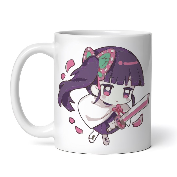 Cana alba personalizata, Demon Slayer Kanao Tsuyuri, INOVATIX®. 330ml