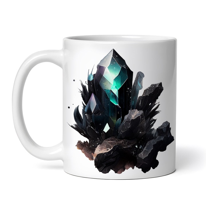 Cana alba personalizata, Cristale intunecate Glad, INOVATIX®. 330ml