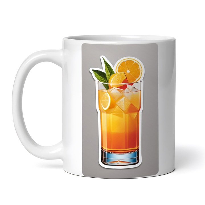 Cana alba personalizata, Cocktail Harvey wallbanger, INOVATIX®. 330ml