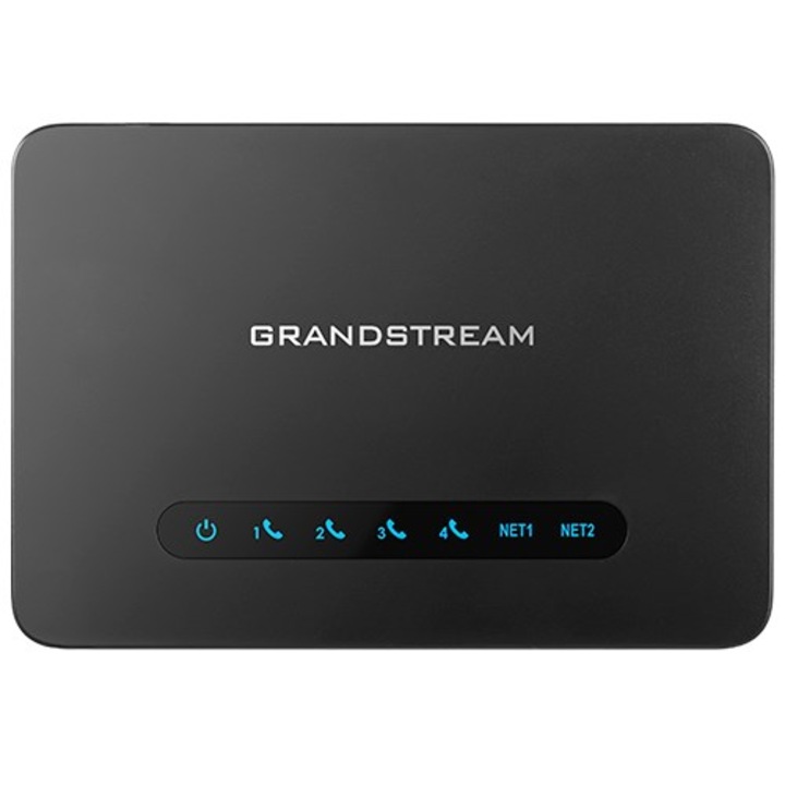 Echipament VoIP Grandstream HT ATA 814v2, negru, 130x90x28,5mm, 290g