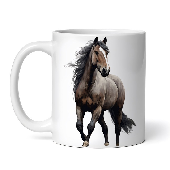 Персонализирана керамична чаша "Галопиращ кон", 330 мл