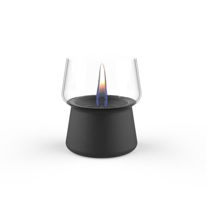 Свещ Tenderflame Amaryllis 10, черен, керамика и стъкло