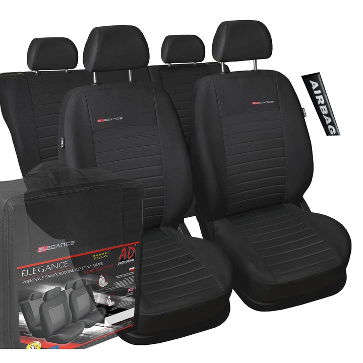 Set 5 Huse auto pentru Toyota Corolla Sedan 2013, Auto-Dekor, negru