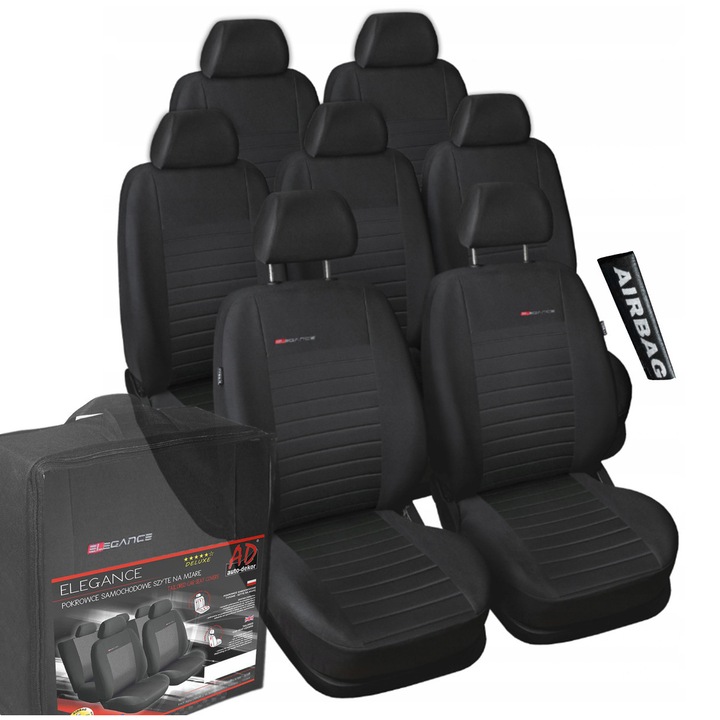 Huse auto Auto-Dekor pentru SEAT ALHAMBRA II, set 5 piese, material tapiserie, cu design elegant, compatibile cu airbag-uri