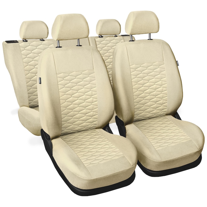 Auto-Dekor autós üléshuzat szett, Audi A3 (8L, 8P, 8V) dedikált, öko bőr, univerzális, AIRBAG légzsák kompatibilis