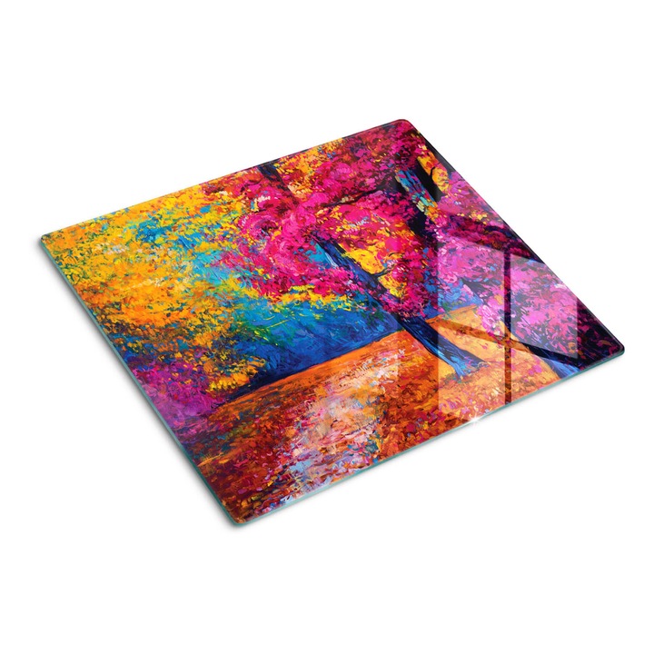 Üveg vágódeszka fényképpel, Tulup, Impresszionizmus, Rózsaszín, 60x52 cm, 010010520040000049973