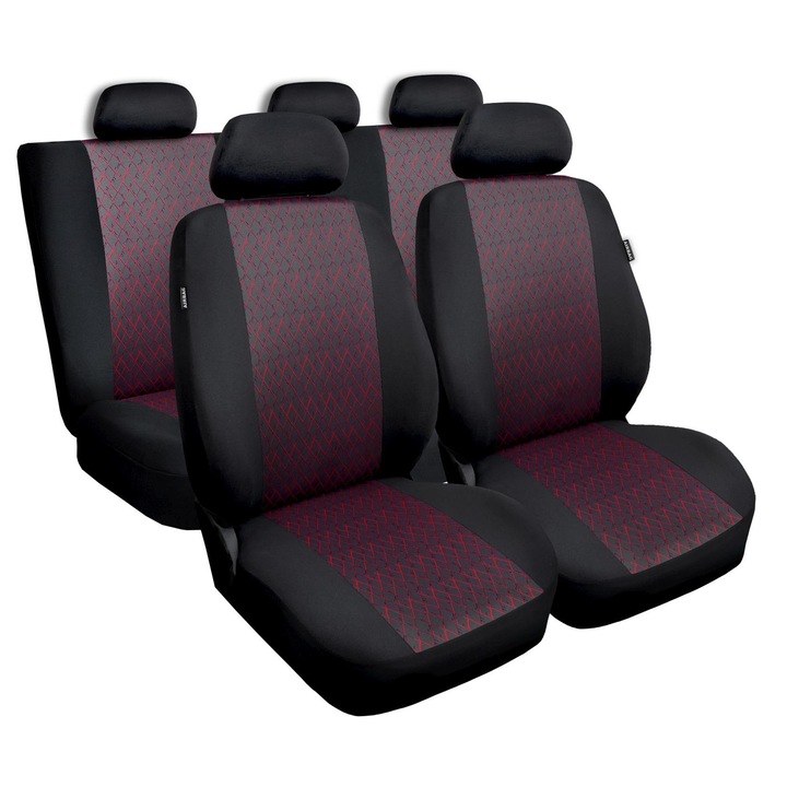 Huse auto Auto-Dekor, set universal, pentru Renault Megane I, II, III, 2 huse pentru scaune fata, huse pentru bancheta, multicolor