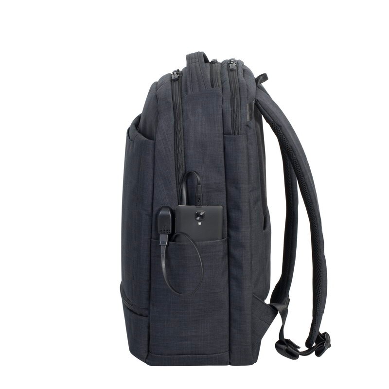 Rucsac laptop RivaCase 8365, USB port, 17.3", Negru