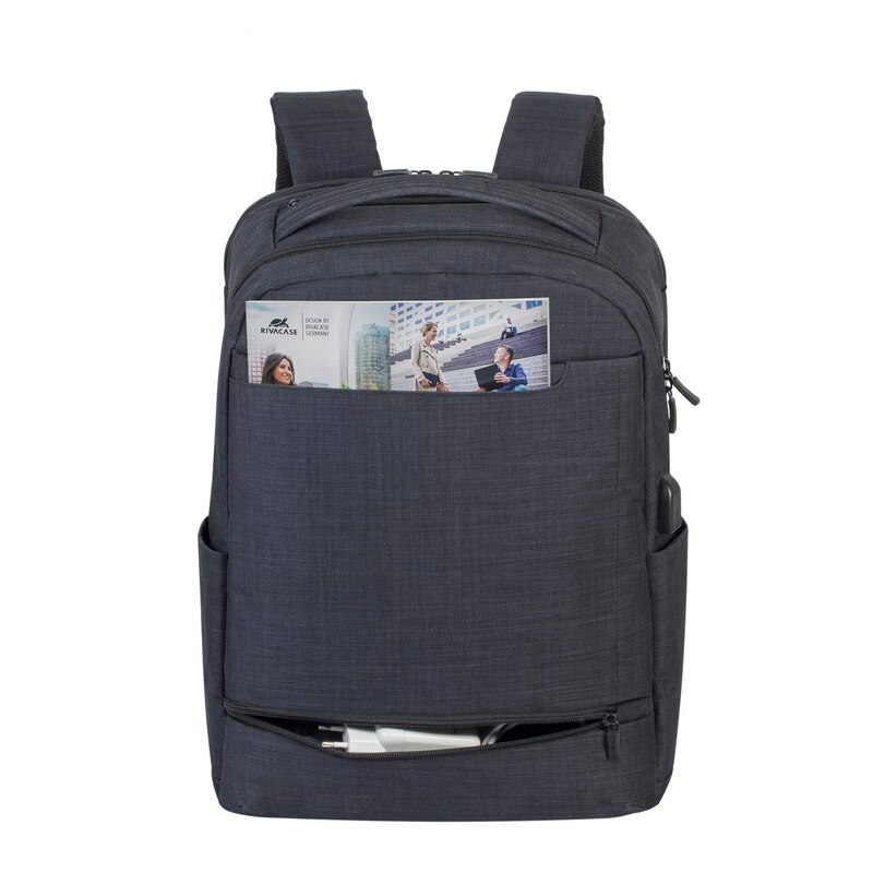 Rucsac laptop RivaCase 8365, USB port, 17.3", Negru