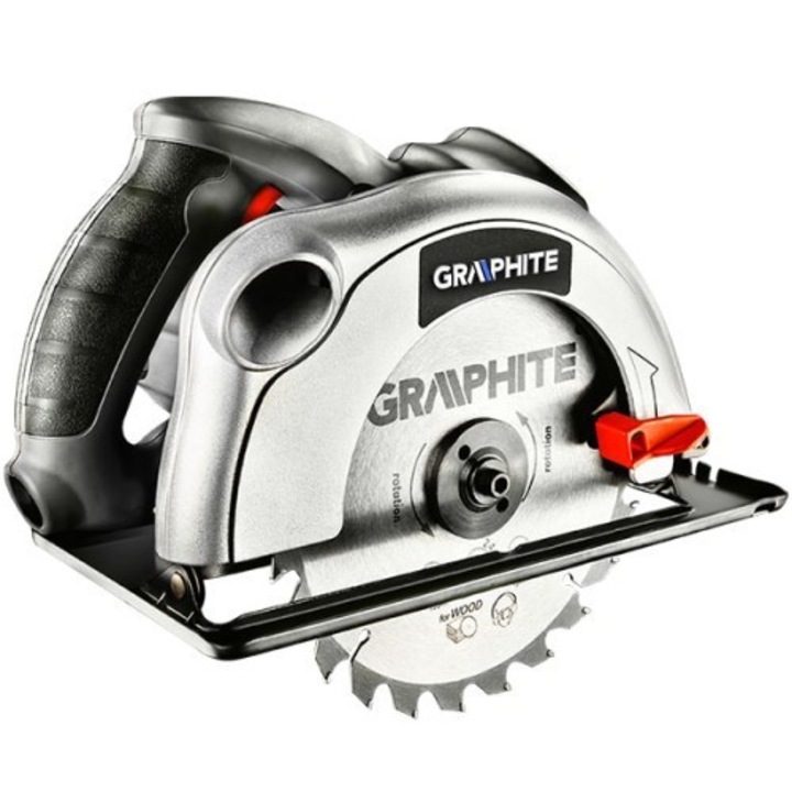 Циркулярен трион GRAPHITE 58G486, 1200W, 230V, 50Hz, Сив