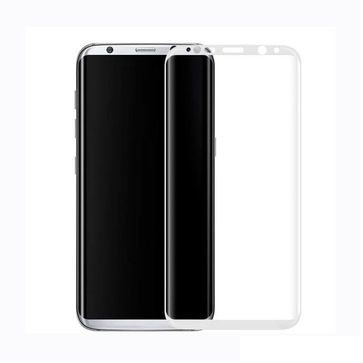 Стъклен протектор за Samsung Galaxy S8 G950 Edge, FullFace,White