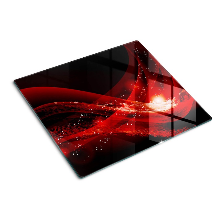 Üveg vágódeszka fényképpel, Tulup, Absztrakt, Piros, 60x52 cm, 010010520040000005924