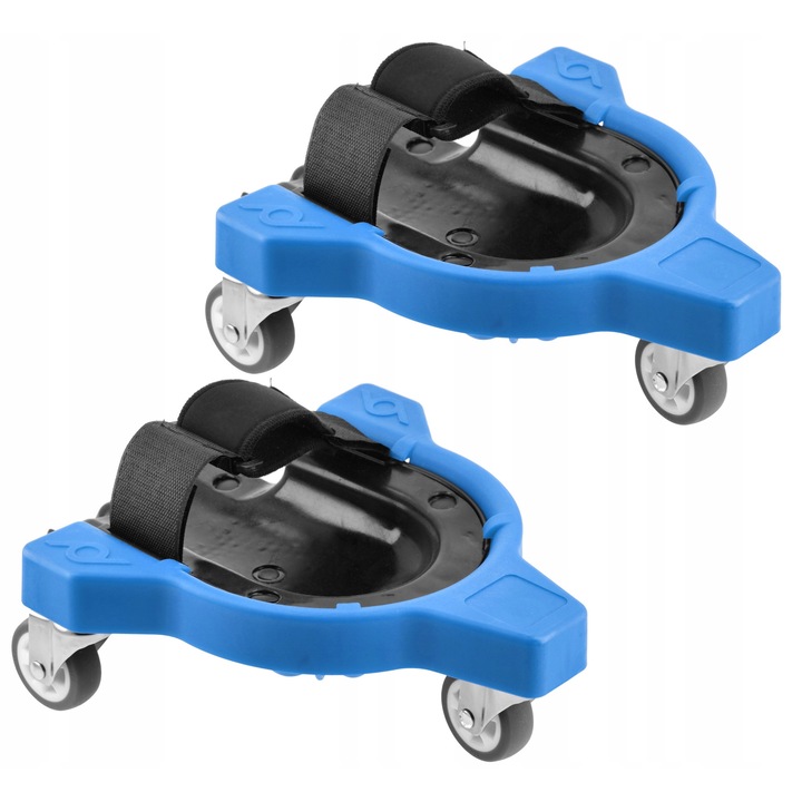 Set 2 protectii pentru genunchi cu roti HOEGERT, rotire 360°, 4 roti, pentru lucrari pe genunchi