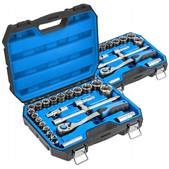 Set unelte 24 piese, HOEGERT, 1/2", diverse dimensiuni, inclusiv gratara