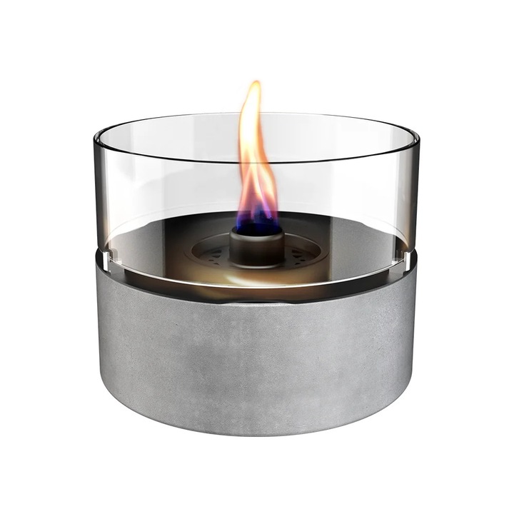 Декоративна камина Tenderflame Cafе 18 Concrete, Керамика, сив