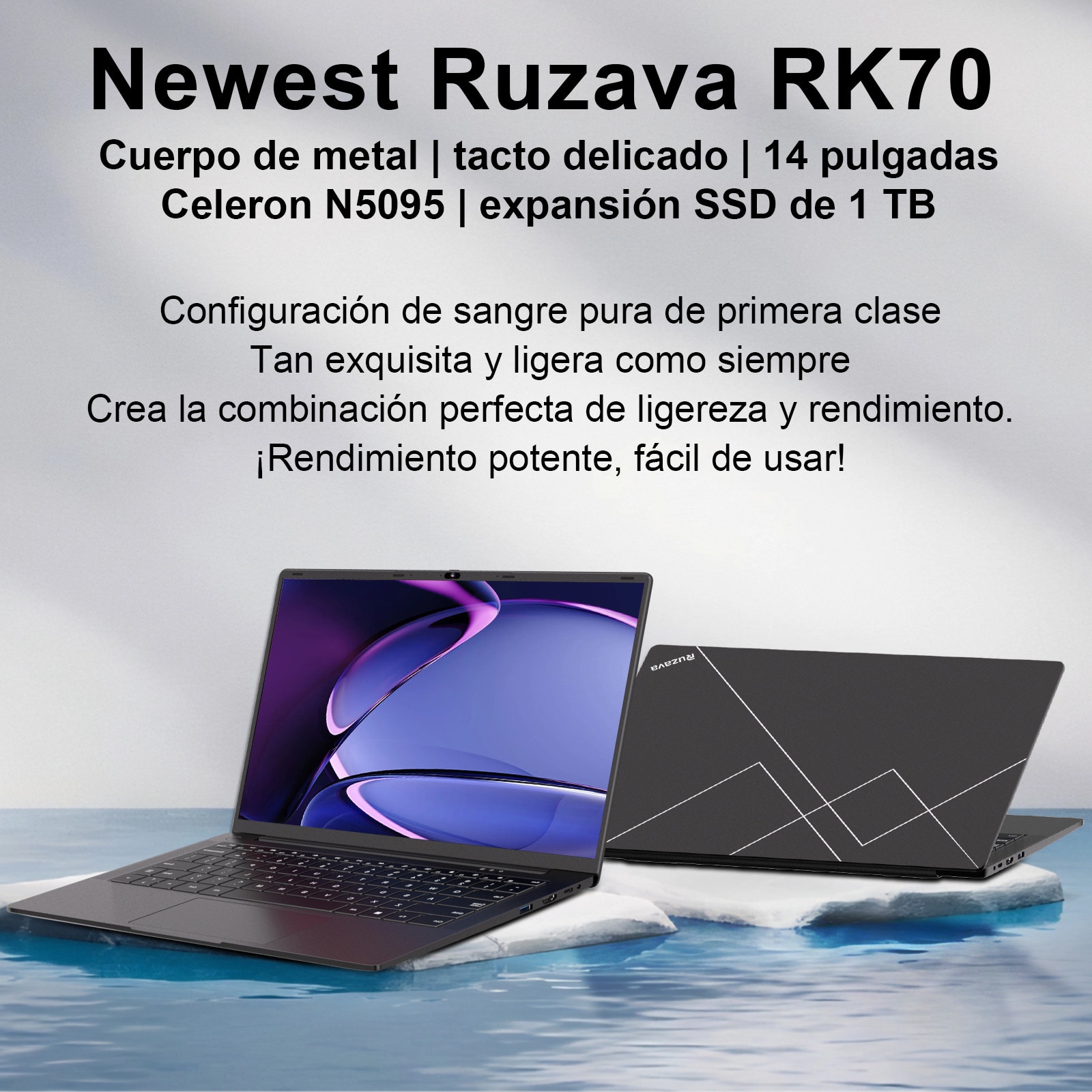Laptop Computer 14 inci Celeron N5095 Pana la 2, 9 GHz Laptops 8GB RAM 256GB SSD TF 1TB LPDDR4 Win11 5G WiFi 1920 * 1080 FHD Widevine L1 Film de protectie engleza - Corp metalic negru