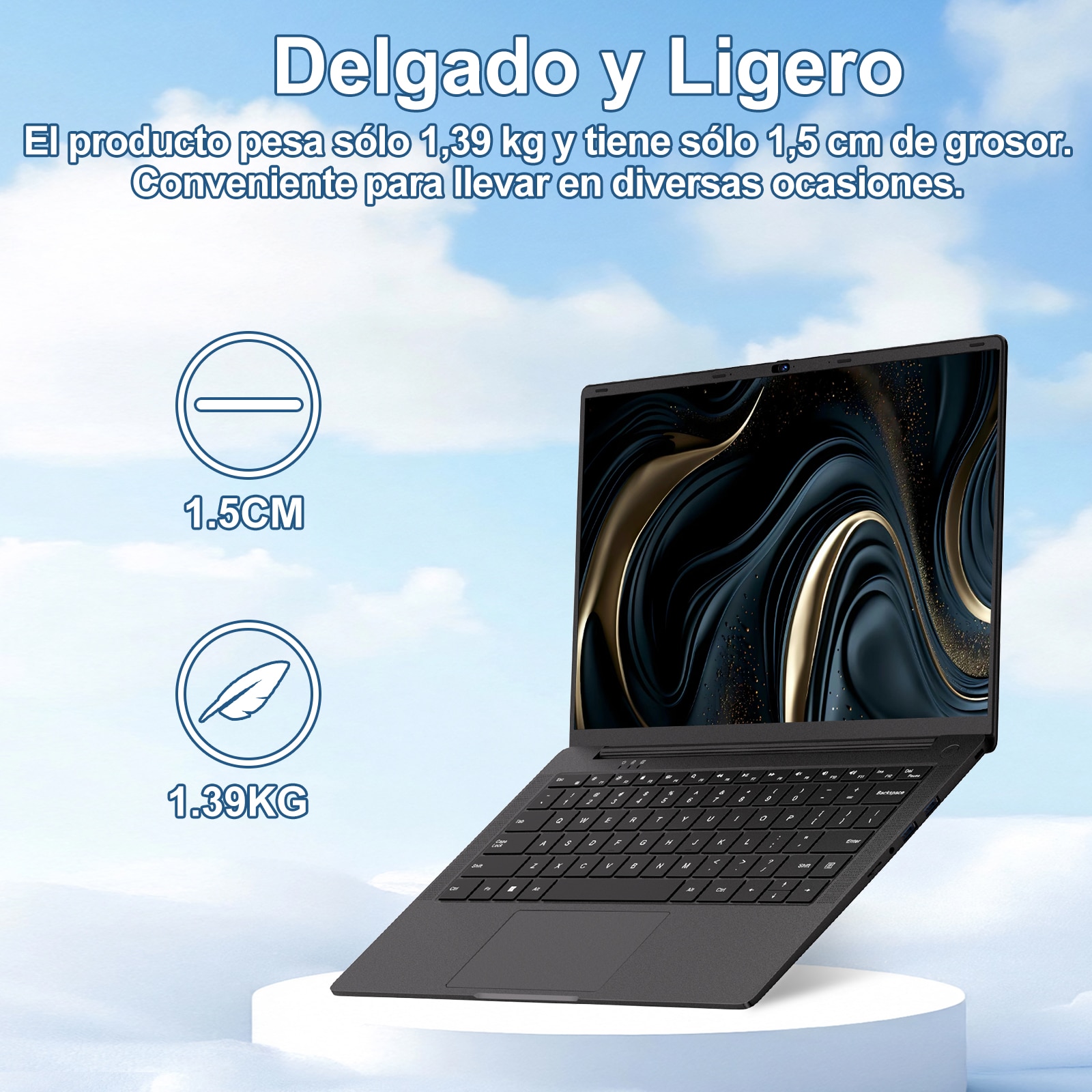 Laptop Computer 14 inci Celeron N5095 Pana la 2, 9 GHz Laptops 8GB RAM 256GB SSD TF 1TB LPDDR4 Win11 5G WiFi 1920 * 1080 FHD Widevine L1 Film de protectie engleza - Corp metalic negru