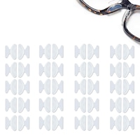 Set 20 perechi tampoane nas silicon, Axroad Mall, Pernite punte nazala ochelari, Autoadezive, Antiderapant, Hipoalergenic, Confortabil, Intins fara deformare, Usor de schimbat si de instalat, 15.3*7mm, Transparent