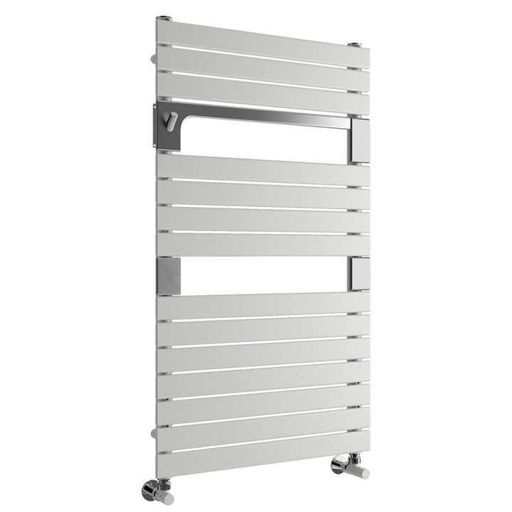 Лира за баня Crystal PREMUIM MINERAL WHITE, 952X550 mm, 510W, Стоманена, Права, Бяла, За водна инсталация