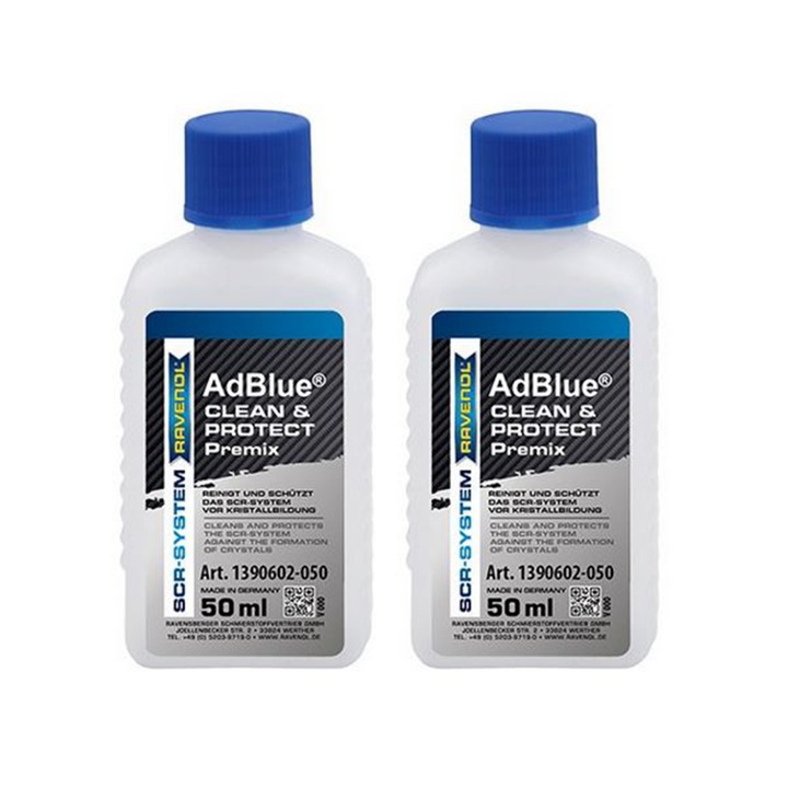 Pachet 2 x Aditiv Ravenol Adblue Clean & Protect Premix 50 ml