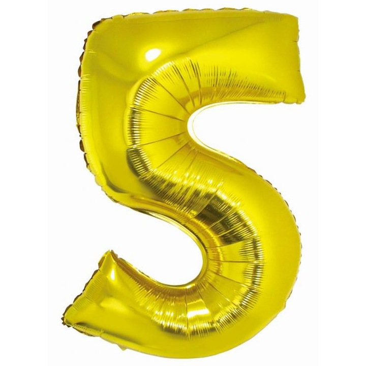 Arany 5-ös Gold szám fólia lufi 76 cm