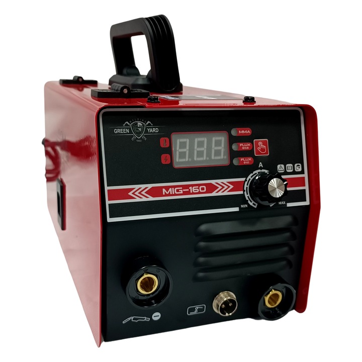 Инверторен електрожен 2‑в‑1, Rudimpex MIG/MMA‑160T, 160 A, Безгазово/газово MIG, MMA