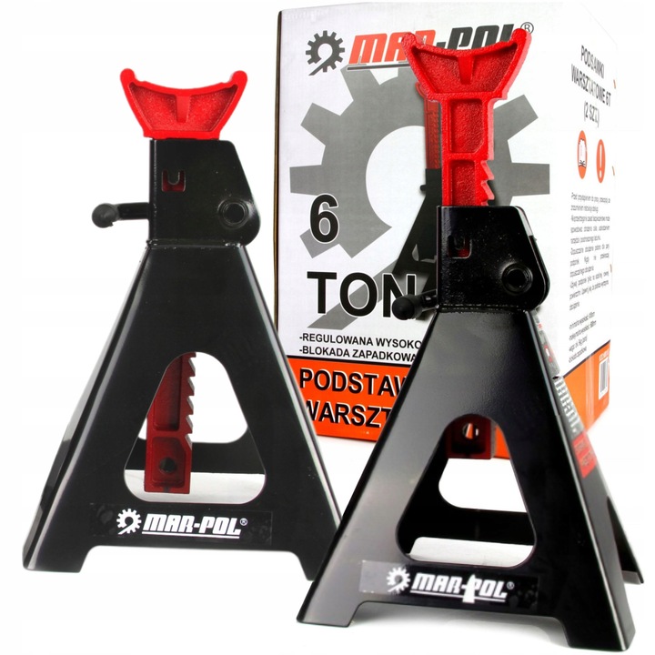 Suport auto atelier, MAR-POL, 6T, 408-600mm, set 2 bucati