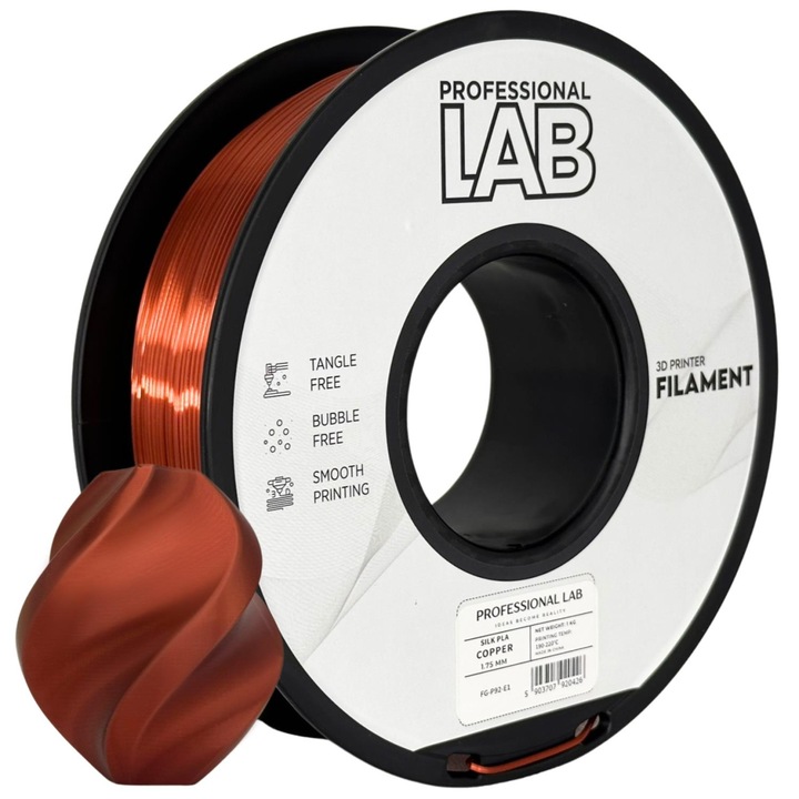 Filament Profesional LAB Silk PLA Cupru 1.75 mm 1 kg