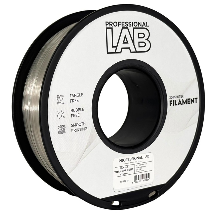 Filament Profesional LAB Silk PLA transparent 1.75 mm 1 kg