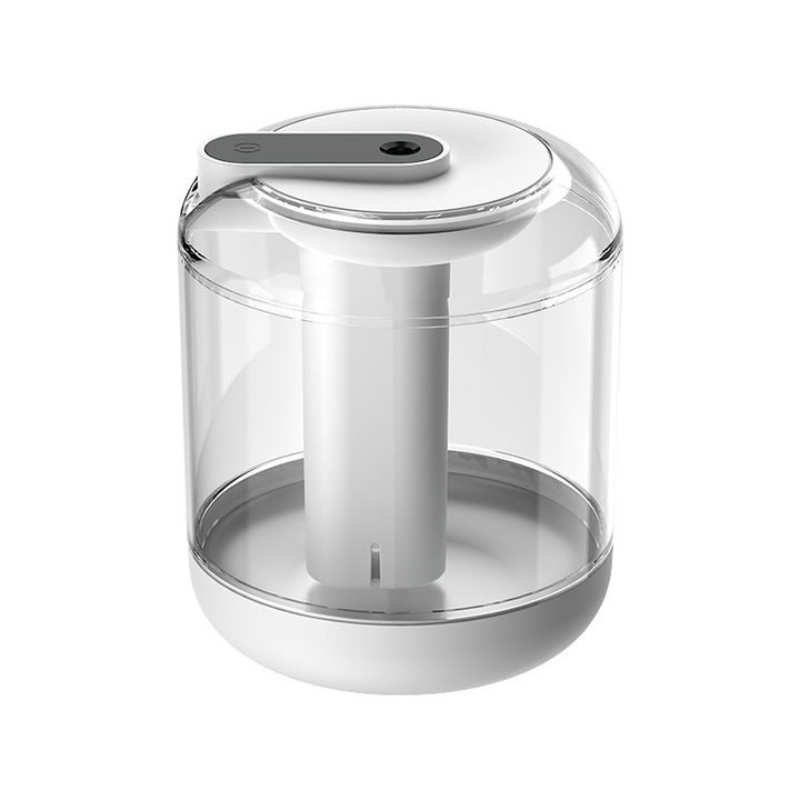 Овлажнител за въздух, голям капацитет 1 л, LED нощна лампа, 2000 mAh, USB зареждане, дълъг живот на батерията, бял