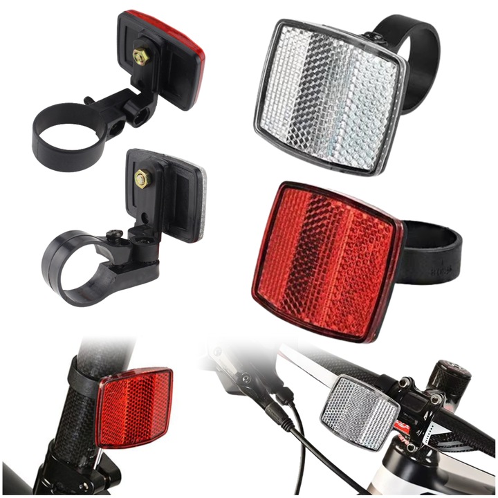 Set Oglinzi Retrovizoare Fata-Spate, Gearox, 5.3x3.5x2.7x3.3 cm, Multicolor, Sticla, Rezistente La Intemperii, Montaj Usor, Durabile, 2 Bucati