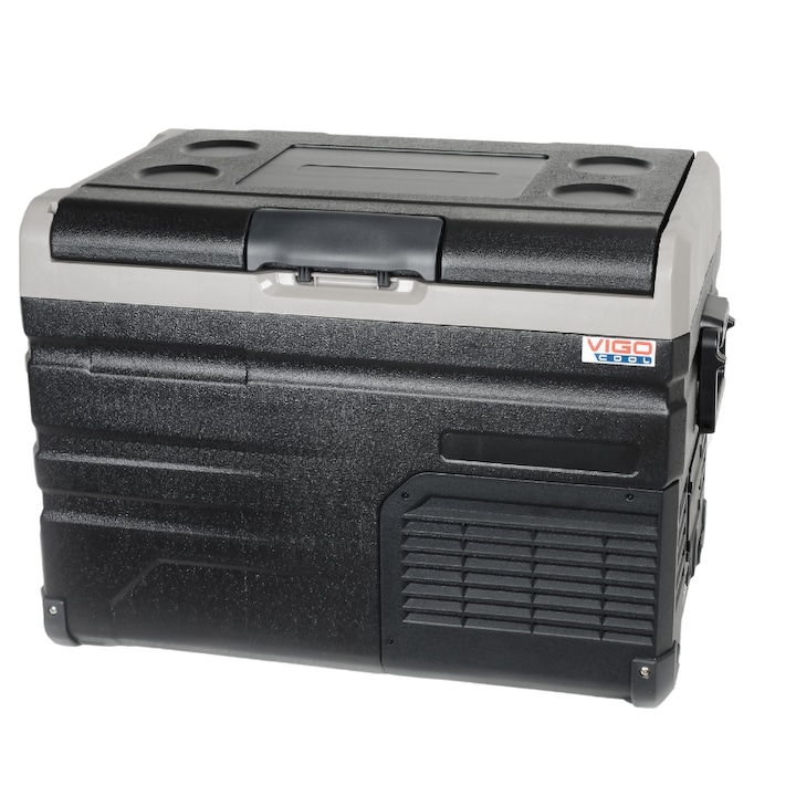Frigider Portabil cu Compresor, 40L, 12/24/230V, Bluetooth, soclu pentru Baterie si incarcare solara