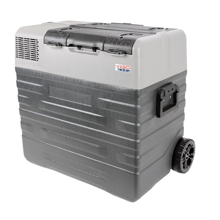 Frigider auto portabil 62L, cu roti si compresor, 12/24/230V, Bluetooth