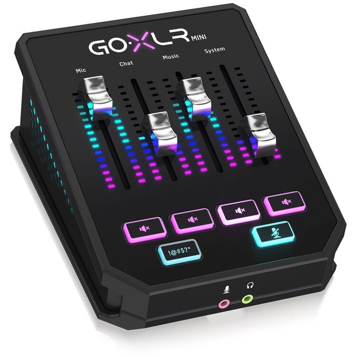 Mixer mini GoXLR, TC-Helicon, interfață audio, USB