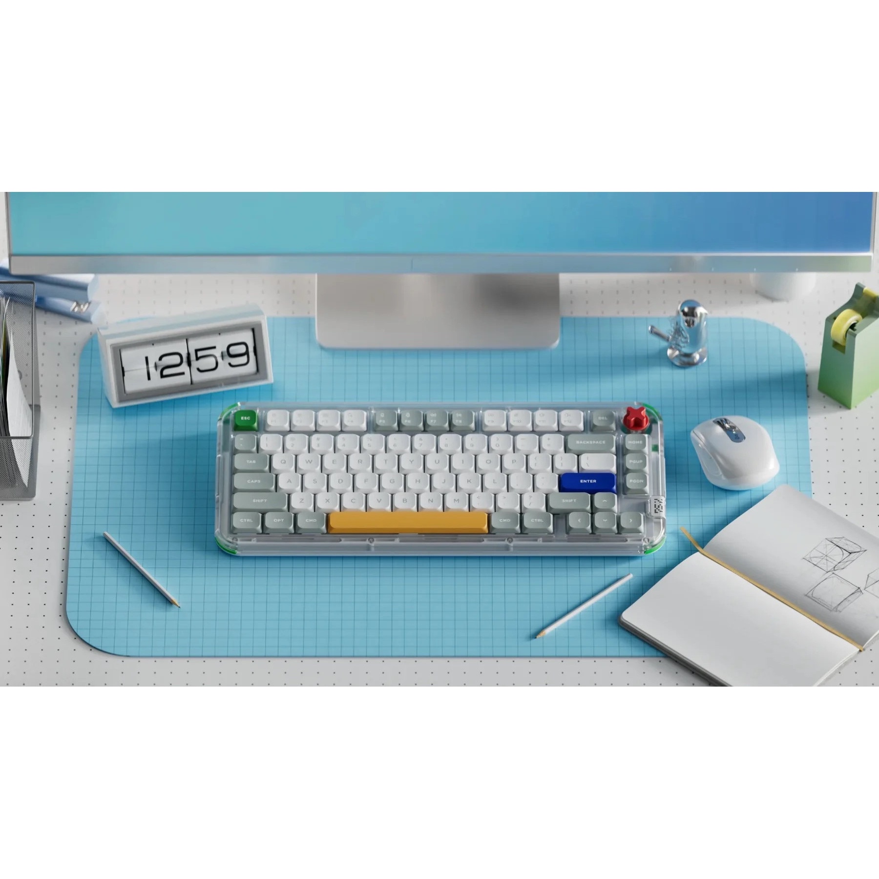 Tastatura Mecanica Wireless Nuphy Kick75 Hybrid-Profile, Cablu