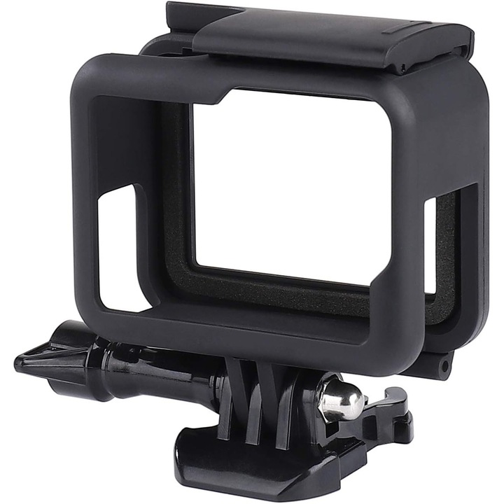 Rama Protectie pentru GoPro Hero 5 Hero 6 Hero 7 Carcasa, sistemul de Prindere, cu baza si surub, Negru