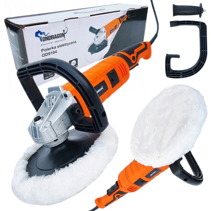 Autós csiszológép, Ondragon 2700W, 180 mm, 7 sebességfokozat, 2 fogantyú