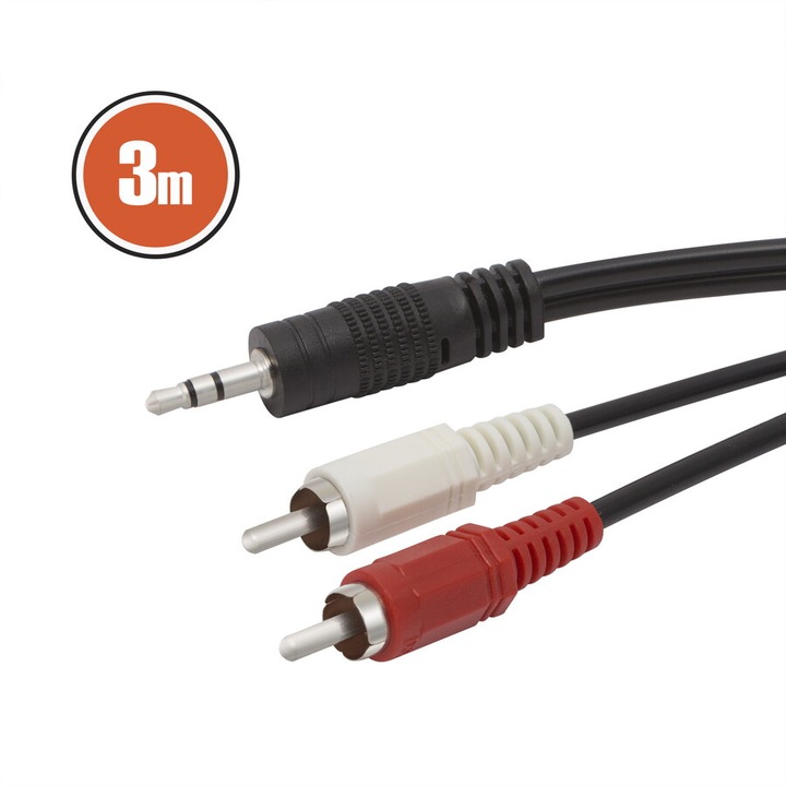 Cablu RCA / JACKfisa 2 x RCA-fisa 3, 5 st JACK3, 0 m