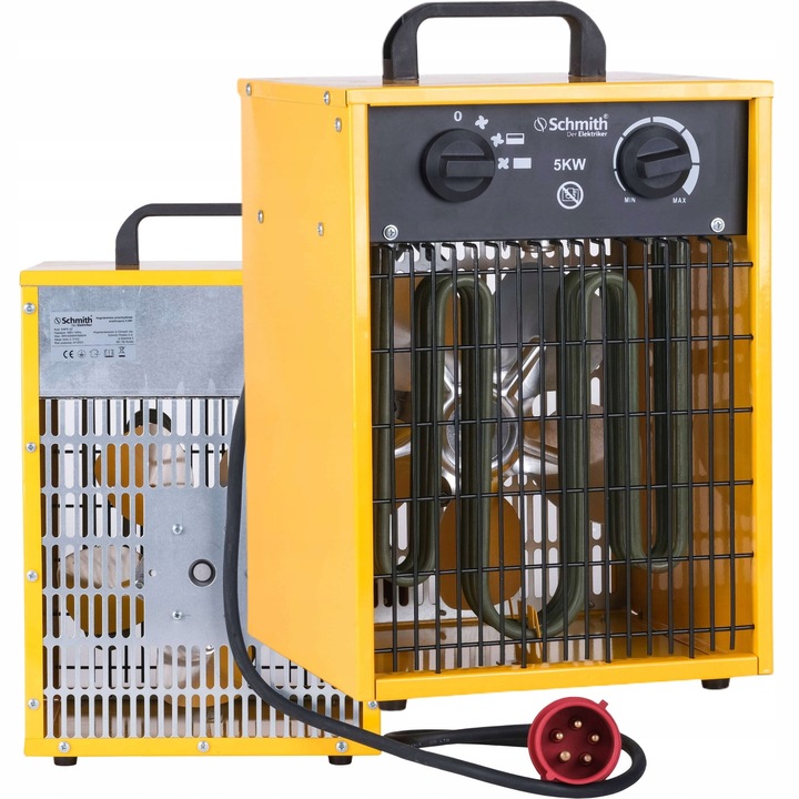 Ipari ventilátoros fűtőberendezés, Schmith, 3 üzemmód, 5 kW, 400V, 265x260x400 mm