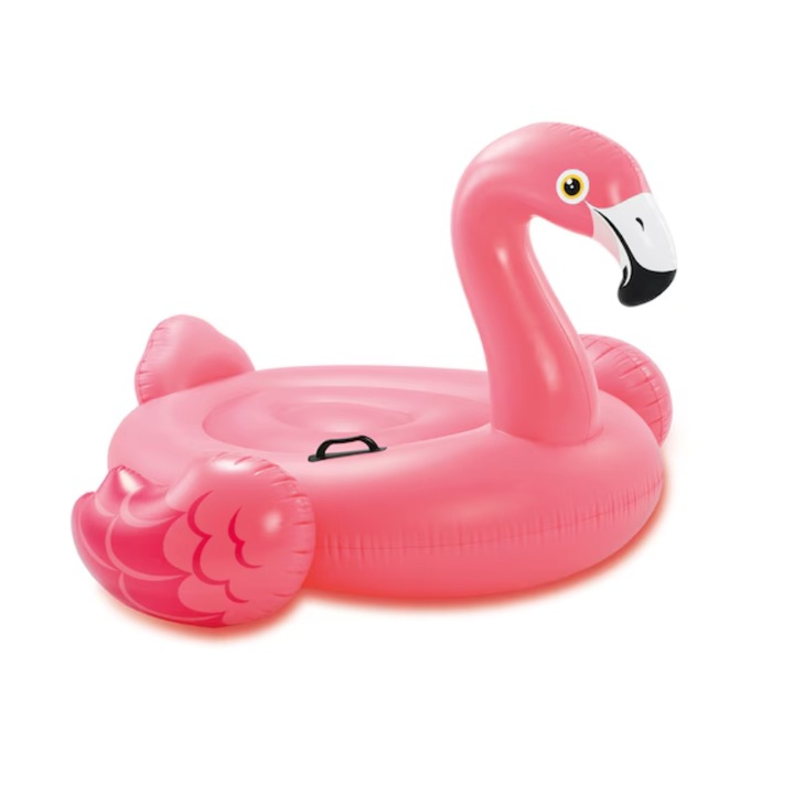 Надуваем матрак Flamingo Ride-On, 142×137×97 см, идеален за плаж и басейн, розов