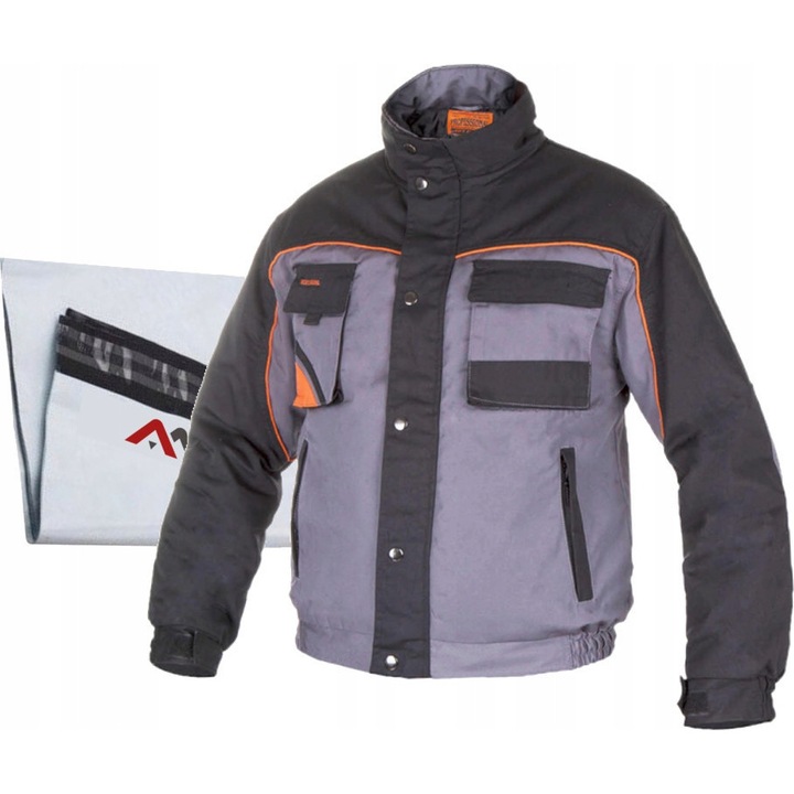 Jacheta de lucru, ART.MAS, captusita, marimea 60 EU, poliester, gri/negru