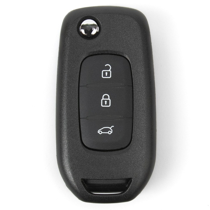 Carcasa cheie pentru Renault Symbol, Trafic, Megane, Dacia Duster, Logan, Sandero, 3 butoane, Lama VA2, Negru, Nou