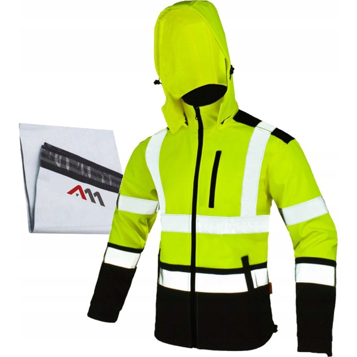 Jacheta, ART.MAS, galben/negru, 3XL, impermeabila, cu 3 buzunare externe