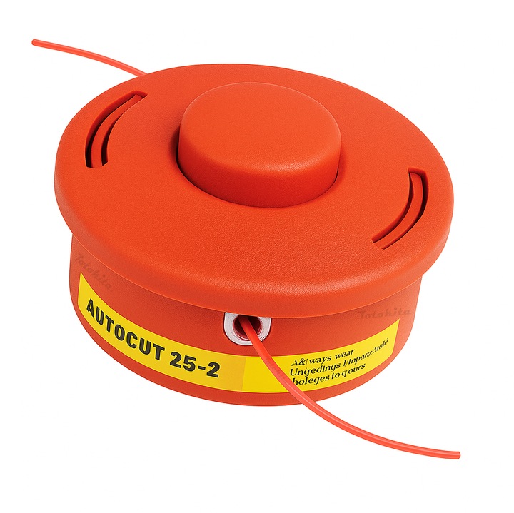 Tambur cap motocoasa cu fir, portocaliu – compatibil universal, ideal pentru iarba si gazon