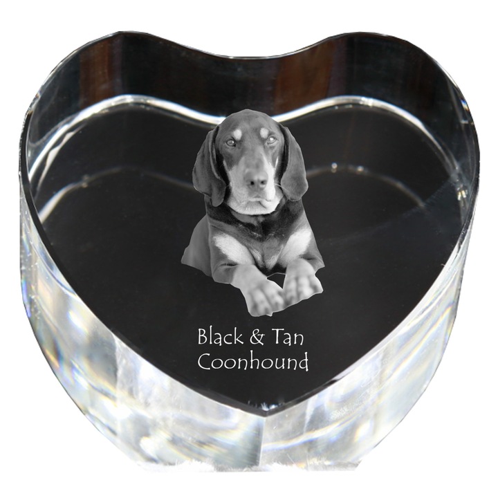 Kristály szív személyre szabott fényképpel, Art-Dog, 7,5x8x5cm, dekoratív