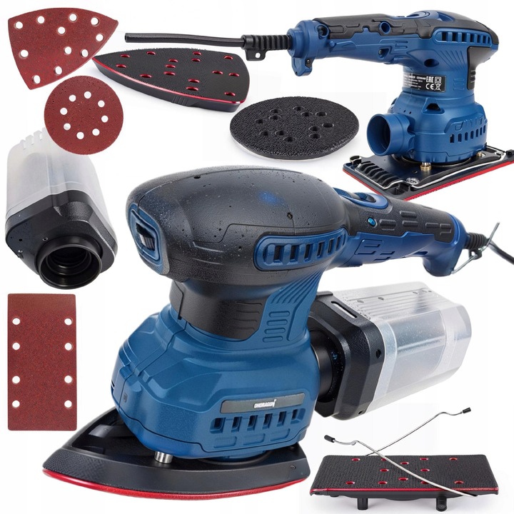 Шлайфмашина Mimosrod, Ondragon, 125 мм, 1350 W, комплект от 3 подложки, регулируема