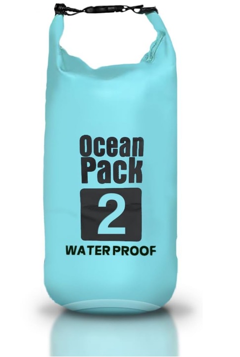 Чанта Ocean Pack 2L – 100% водоустойчива, защита от вода, пясък и прах – синя