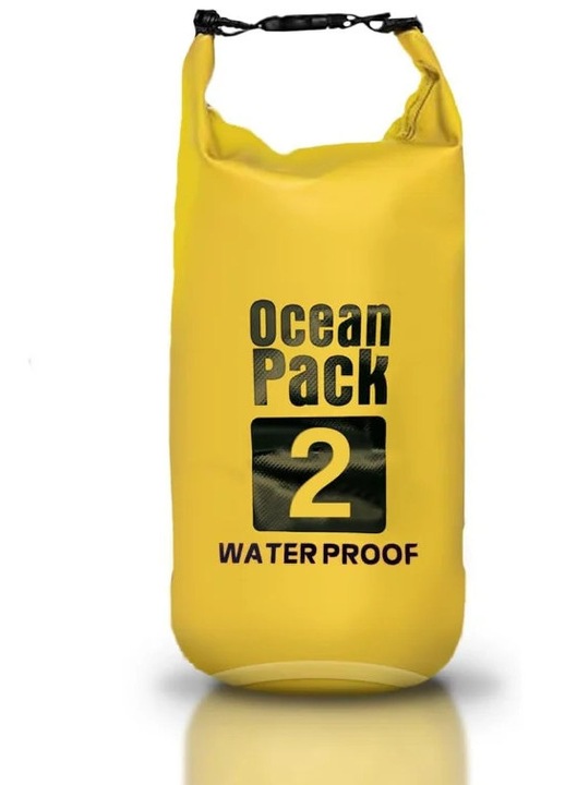 Sac Etans Ocean Pack 2L – 100% Impermeabil, Protectie Contra Apelor, Nisipului si Prafului - Galben